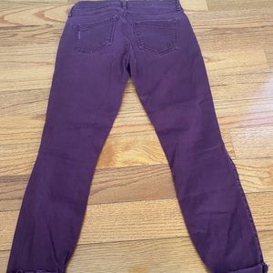 Express purple crop jeans